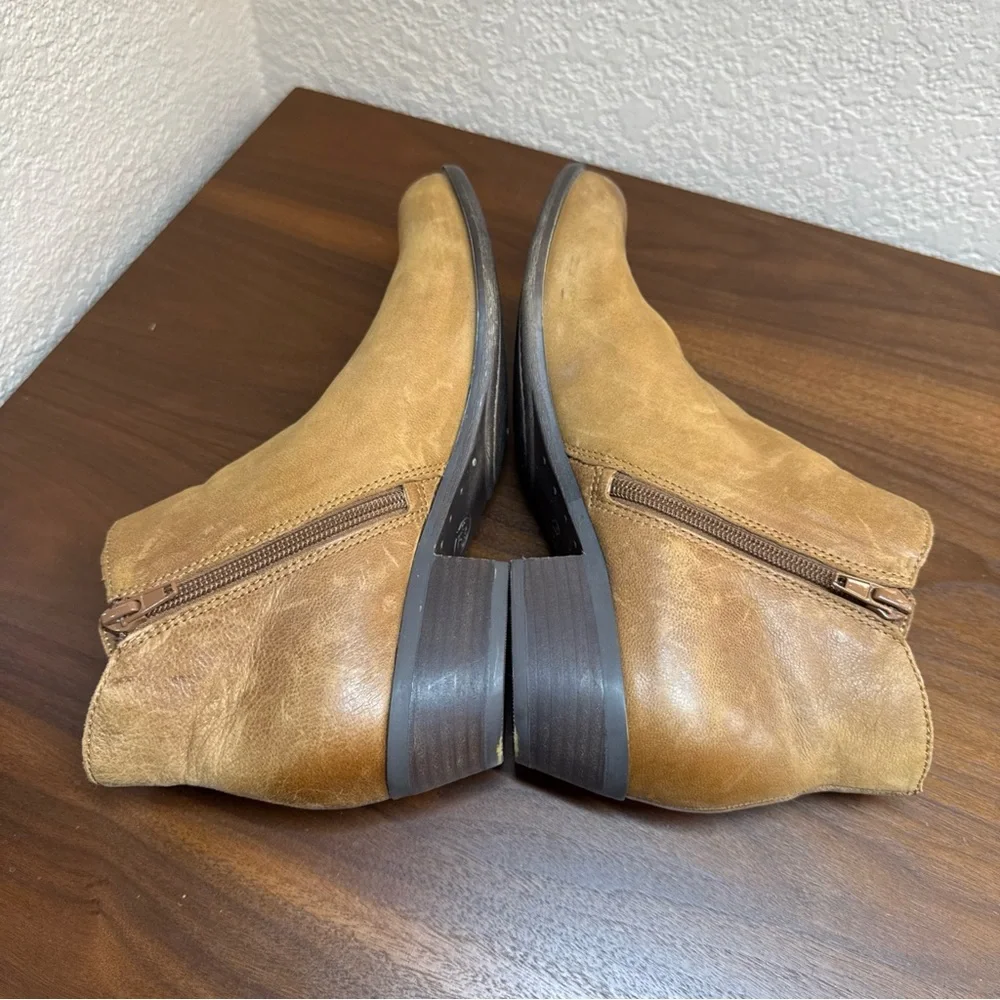 Lucky‎ Brand Banterr Ankle Booties Brown Soft Leather 1.5